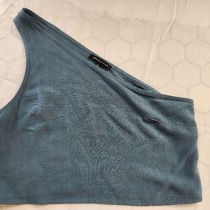 🌟KENDALL & KYLIE one shoulder crop top | Size X-small | Teal | EUC Womans